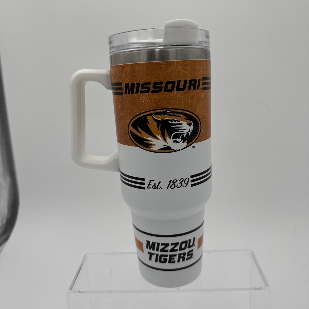Indigo Falls 40oz Missouri Tigers Travel Mug Cup Tumbler With Handle